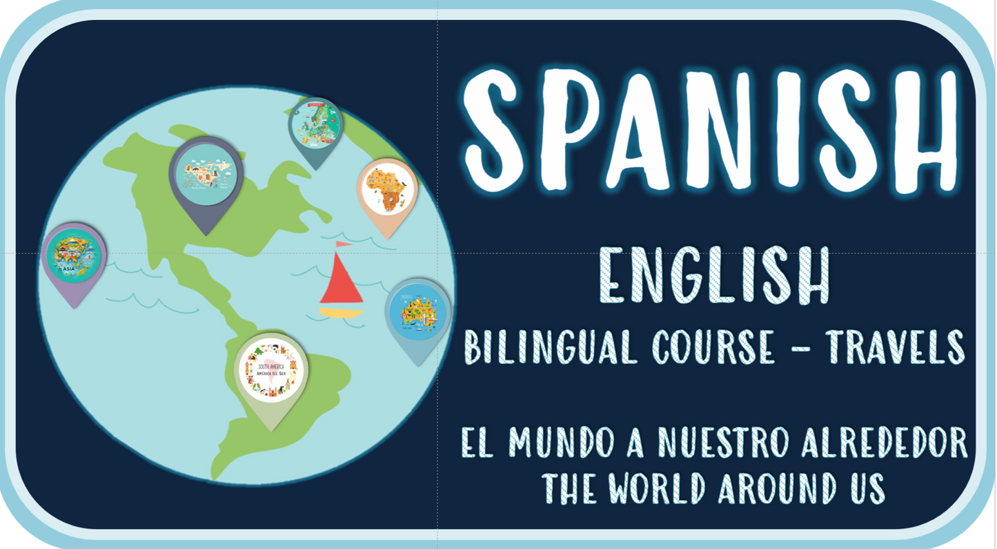 SPANISH • BiLinguix World Series: Travels Program — English–Spanish / Viajes • 30‑day access • Self‑paced • Start anytime